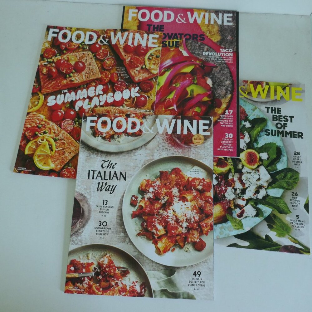 Food and Wine summer culinary inspiration 4 magazine pack